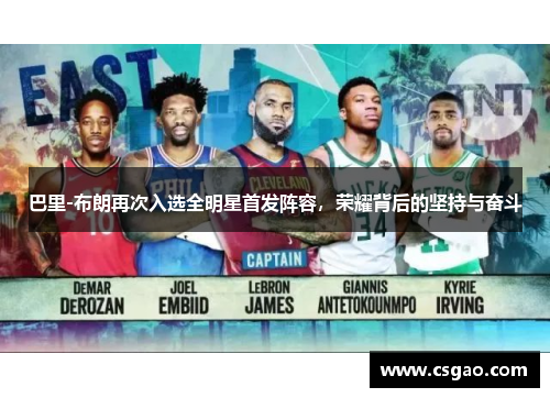 巴里-布朗再次入选全明星首发阵容，荣耀背后的坚持与奋斗