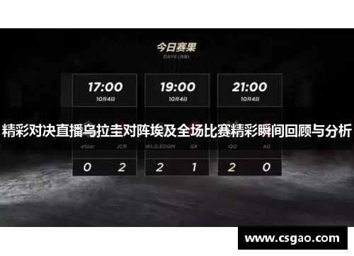 精彩对决直播乌拉圭对阵埃及全场比赛精彩瞬间回顾与分析